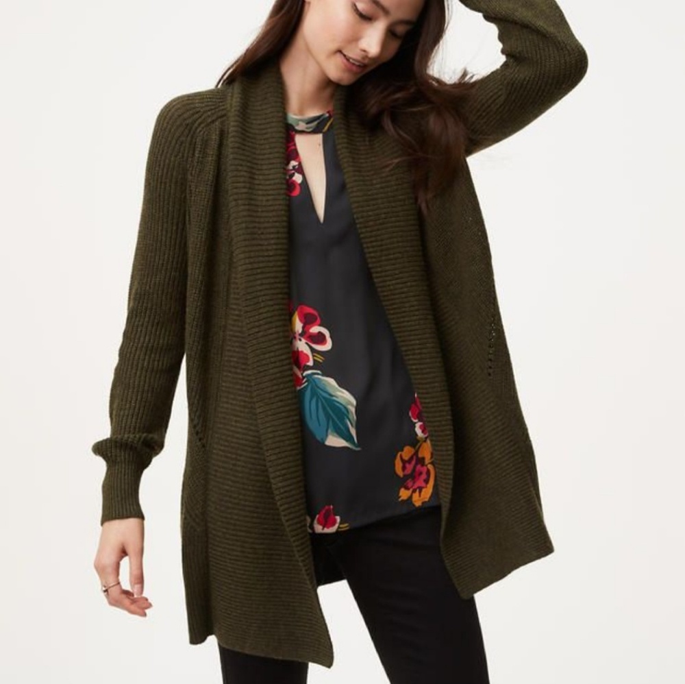 Loft Pontielle Open cardigan - Olive